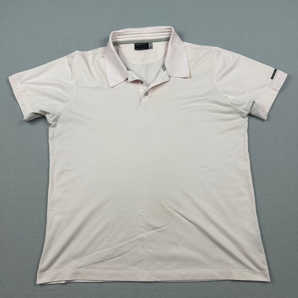 Porsche Design Sport X Adidas Shirt Men Extra Large Pink Solid Short Sleeve Polo